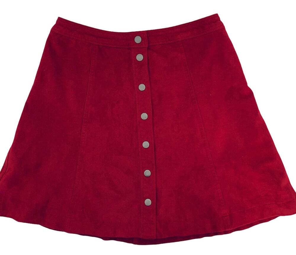 4 Abercrombie & Fitch Junior Women's Faux Suede Lined Pencil Skirt A Line